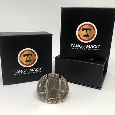 Folding Coin Quarter (D0021) (Traditional) by Tango Magic - Trick (D0021)